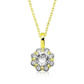 Collier Fleur Argent Or
